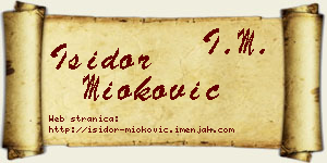 Isidor Mioković vizit kartica